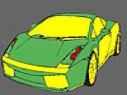 Play Fast green car coloring
