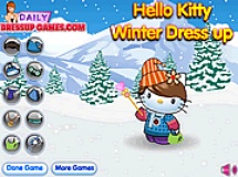 Play Hello kitty winter dress up