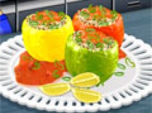 Play Saras cookins: stuffed peppers