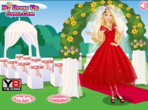 Play Barbie bride dress up