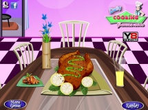 Play Thanksgiving family dinner decorations