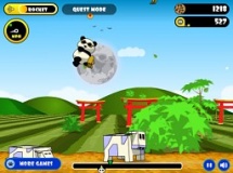 Play Rocket panda flying cookie quest