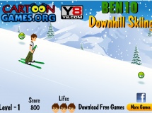 Play Ben 10 downhill skiing