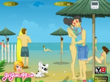 Play Hawaiian beach kissing game