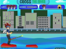 Play Beyblade cross the river