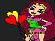 Spielen Heart balloons coloring