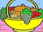 Play Fruit basket in the kitchen coloring