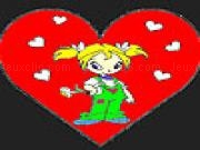 Jugar a Heart and little girl coloring