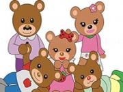 Play Bear family coloring