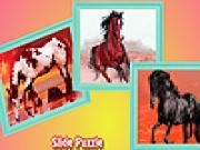 Play Running village horses puzzle