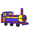 Play Colorful long wagon coloring