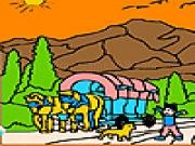 Play Village road and farmer coloring