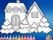 Play Christmas house coloring