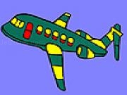 Play Green flying airplane coloring