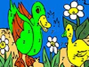 Play Green ducks in the lake coloring