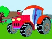 Play Super tractor coloring