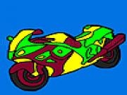 Play New and fast motorbike coloring