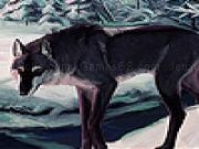 Play Black wolf in the woods slide puzzle