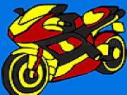 Play Fast cross motorbike coloring