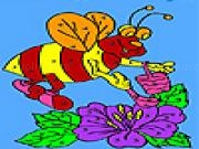 Play Bee honey collects coloring