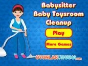 Play Babysitter baby toys room clean up