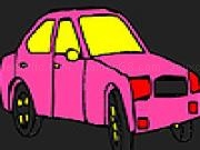 Play Pink city taxi coloring