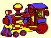 Play Locomotive in the museum coloring