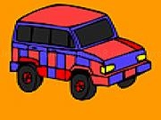 Play Red mountain jeep coloring