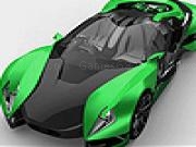 Play Green luxurious car puzzle
