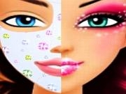 Play Professional makeup: glittery pink
