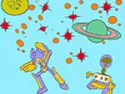 Play Gaping robots in the space coloring