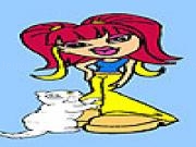 Play Lily and cat coloring