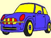 Play Blue cute car coloring