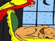 Play Midnight animal sleeping coloring