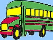 Play Grand school bus coloring