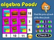 Jugar a Algebra foods