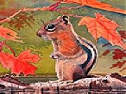 Play Lovely autumn squirrel slide puzzle