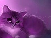 Play Purple fantastic cat puzzle