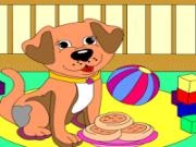 Play Kids coloring: the happy dog