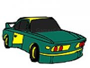 Play Green fast car coloring