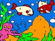 Jugar a Blue sea fishes coloring