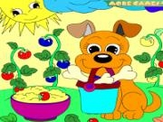 Play Kids coloring: happy dog