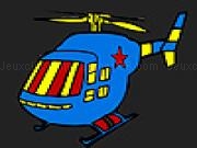 Play Blue hot helicopter coloring