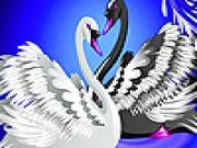 Play Black and white swans slide puzzle