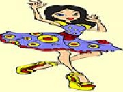 Spielen Modern flamenco dancer girl coloring