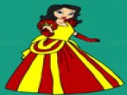 Spielen Dancer girl in the prom coloring