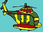 Play Big military helicopter coloring