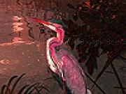 Play Pink heron in the lake slide puzzle