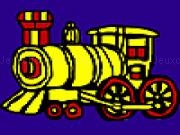 Play Long colorful locomotive coloring