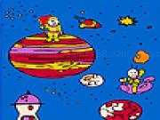 Play Party in space coloring